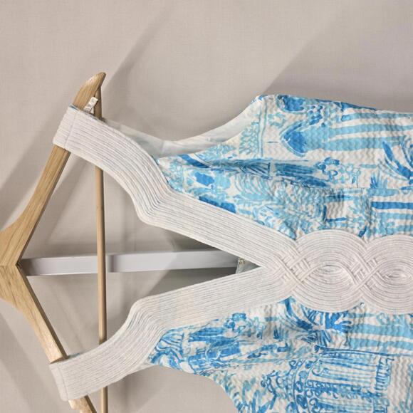 Lilly Pulitzer Blue Print Dress - Size 4 - Picture 3 of 7